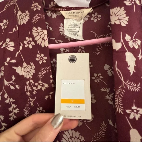 Lucky Brand Floral Bloom Robe Size S NWT - Picture 7 of 8
